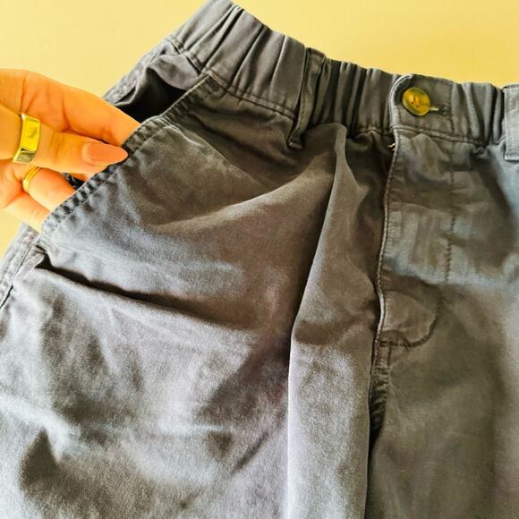 MENS BEARBOTTOM Navy Blue Solid Elastic Waist 5.5" Casual Flat Front Shorts S - Picture 9 of 11